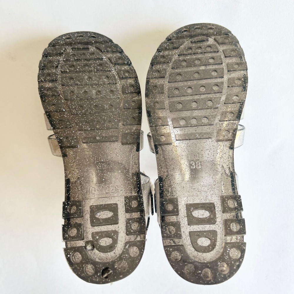 Unbranded Transparent Silver Jelly Ankle Strap Sandals size 6 - Picture 9 of 14